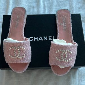 Authentic Chanel CC Sandals